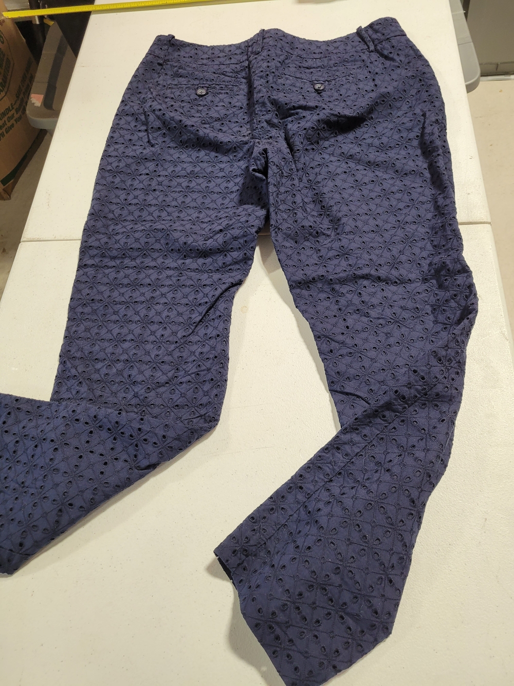 Merona Navy Eyelet Cropped Pants - Picture 3 of 3